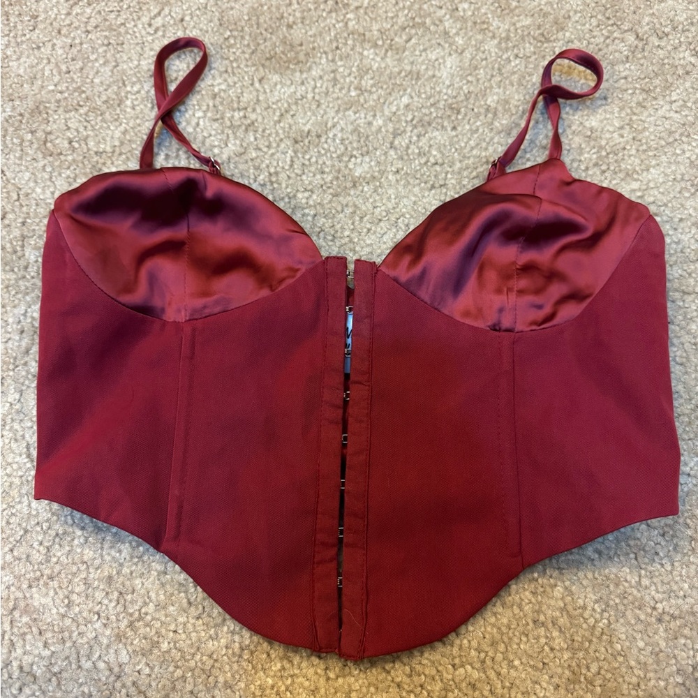 Princess Polly red corset top